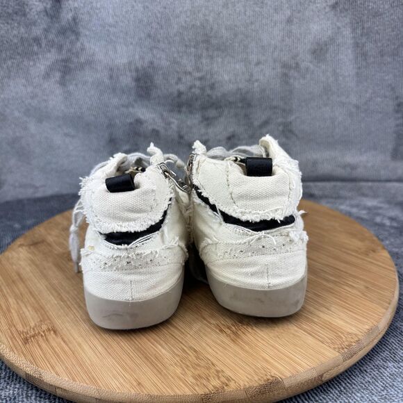 SHU SHOP Paulina Shoes Youth Size 4 White Black Star High Top Zip Distressed - Picture 5 of 11